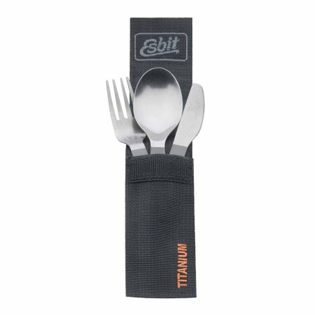 Esbit Titanbesteck mit Etui aus Nylon zum Verpacken