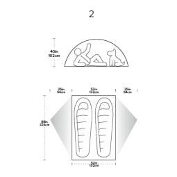 Abmessungen Big Agnes Sarvis VST 2 UL Zelt