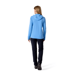 Rab Force Hoody UV-Schutz Shirt Damen von Model getragen Rückansicht