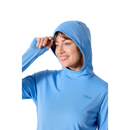 Rab Force Hoody UV-Schutz Shirt Damen mit enganliegender Kapuze