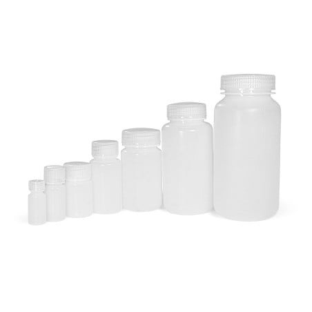 BasicNature Weithalsflasche rund verschiedene Größen nebeneinander