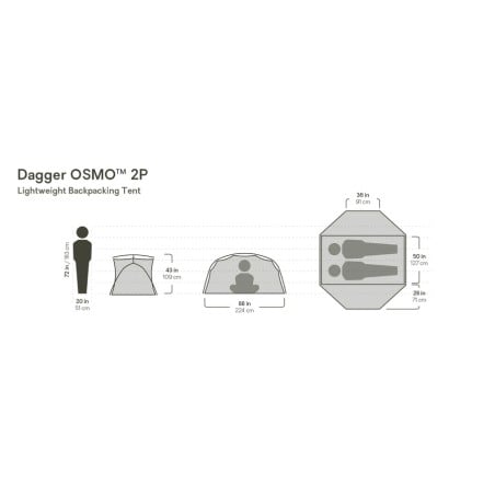 Abmessungen Nemo Dagger OSMO 2P Zelt