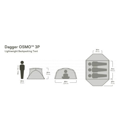 Abmessungen Nemo Dagger OSMO 3P Zelt