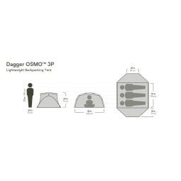 Abmessungen Nemo Dagger OSMO 3P Zelt