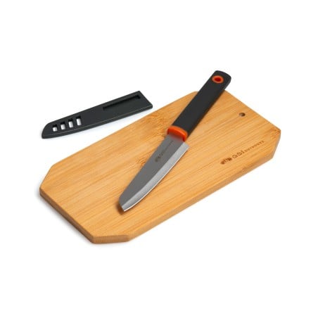 GSI Santoku Prep Set Messer und Holzbrettchen