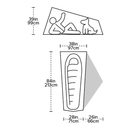 Abmessungen Big Agnes Tiger Wall UL 1 Zelt