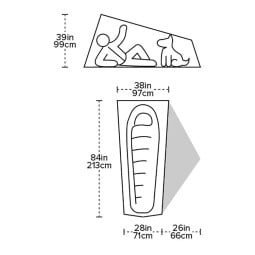 Abmessungen Big Agnes Tiger Wall UL 1 Zelt