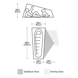 Abmessungen Big Agnes Copper Spur UL1 Bikepack