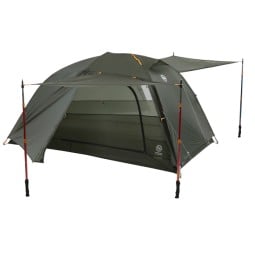 Big Agnes Copper Spur UL2 Bikepack mit aufgestellten Türen