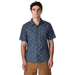 Patagonia Back Step Shirt Herren Bouquet Dolomite Blue Frontansicht BQDO