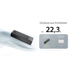 Nitecore Powerbank CARBO20 mit hochwertigem Carbongehäuse