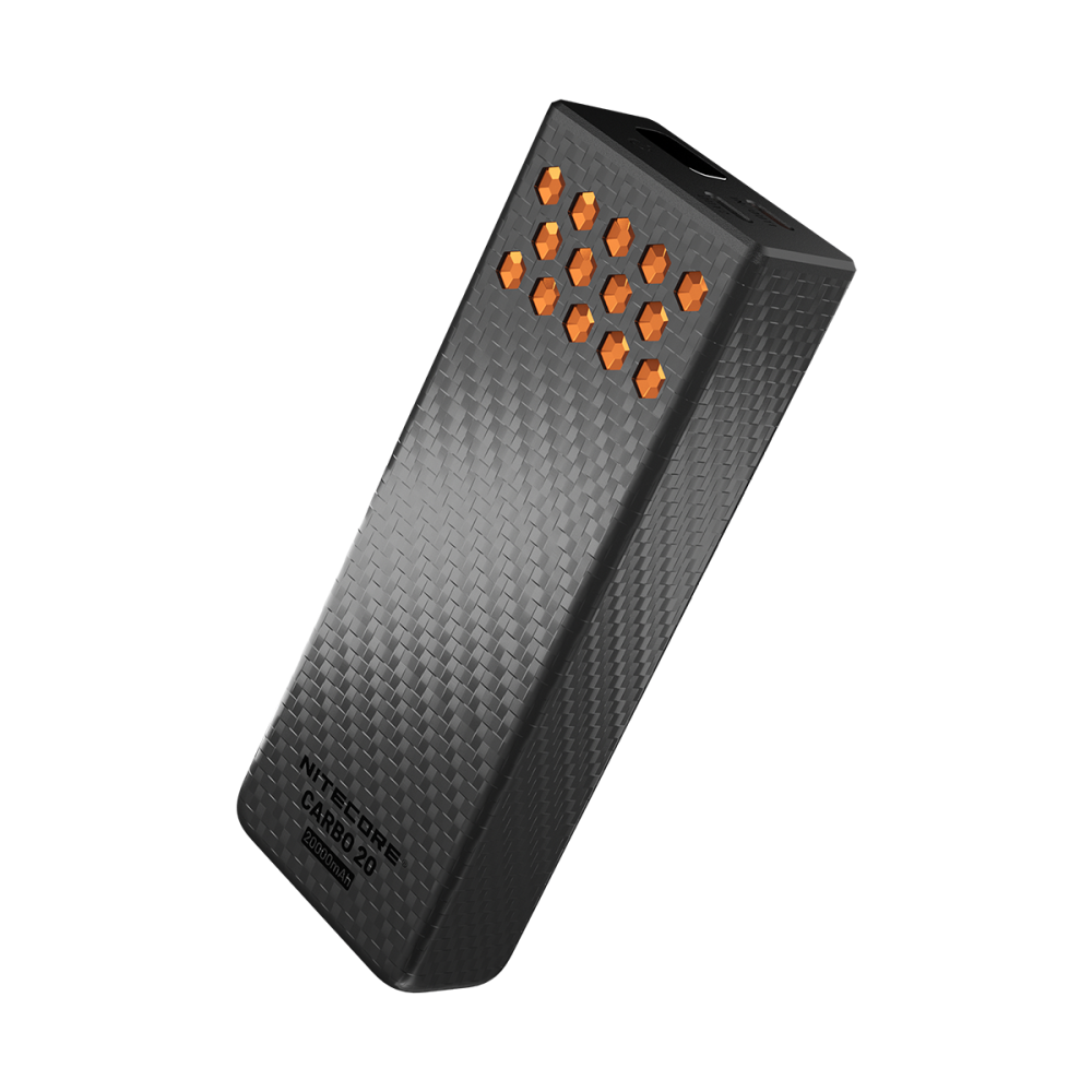 Nitecore Powerbank CARBO20 in der Farbe Orange
