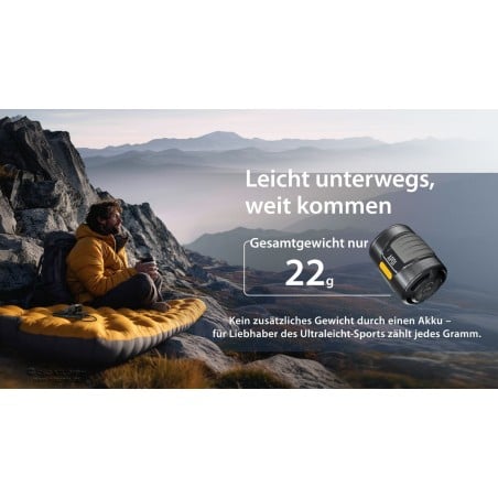 Nitecore AP01 Minipumpe ohne integrierten Akku spart Gewicht