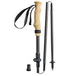 Gossamer Gear FT3 Folding Trekking Poles Einzelansicht ein Trekkingstock mit Gummipuffer