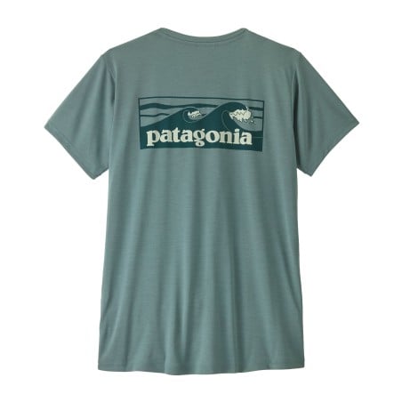 Patagonia Capilene Cool Daily Shirt Damen Boardshort Logo Blue Sage Rückseite