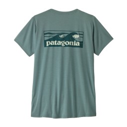 Patagonia Capilene Cool Daily Shirt Damen Boardshort Logo Blue Sage Rückseite