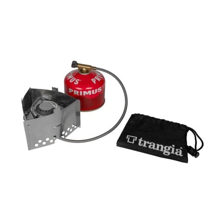 Trangia Triangle mit Gasbrenner im Einsatz mit Gaskartusche