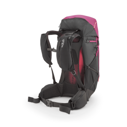 Rückseite Rab Airox ND34L Wanderrucksack Damen Mulberry Black