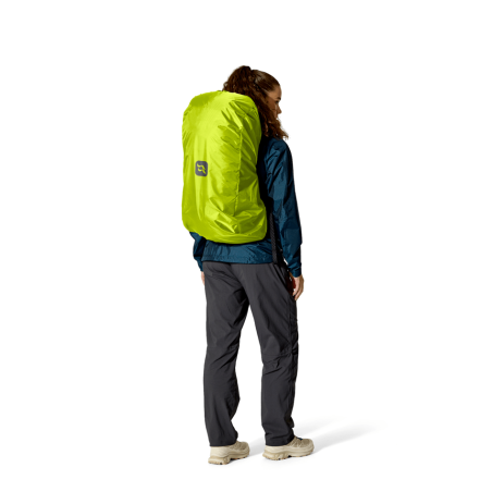 Rückseite Rab Airox ND34L Wanderrucksack Damen mit dazugehöriger Regenhülle