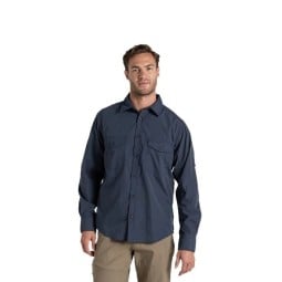 Craghoppers NosiLife Kiwi Langarmshirt Ombre Blue