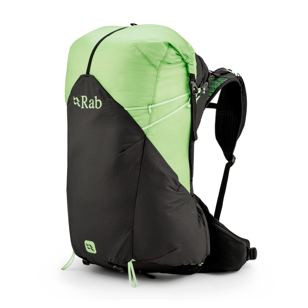 Rab Syclon XP 38ND wasserdichter Rucksack Damen Black Dark Fig Green