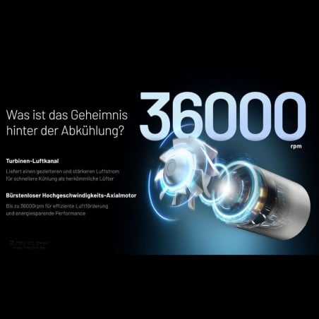 Nitecore NEF01 Handventilator mit Turbine zur gezielten kühlen.