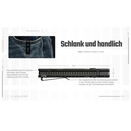 Nitecore EDC7 Schlank