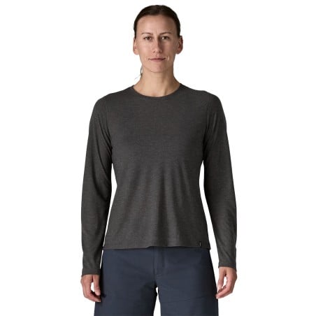 Patagonia Long-Sleeved Cap Cool Trail Shirt Damen Ink Black Frontansicht