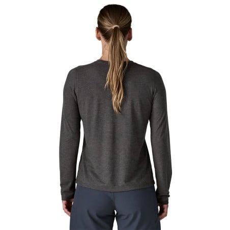 Patagonia Long-Sleeved Cap Cool Trail Shirt Damen Ink Black Rückansicht