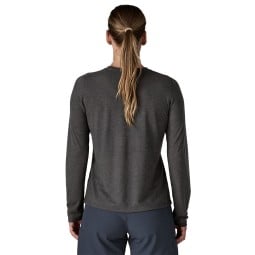 Patagonia Long-Sleeved Cap Cool Trail Shirt Damen Ink Black Rückansicht