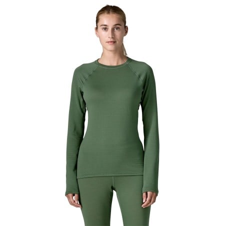 Patagonia Capilene Thermal Weight Crew Damen beispielhaft in Grün, Frontansicht