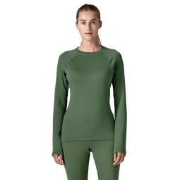 Patagonia Capilene Thermal Weight Crew Damen beispielhaft in Grün, Frontansicht