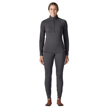 Patagonia Capilene Thermal Weight Zip Neck Damen Frontansicht mit passender Hose