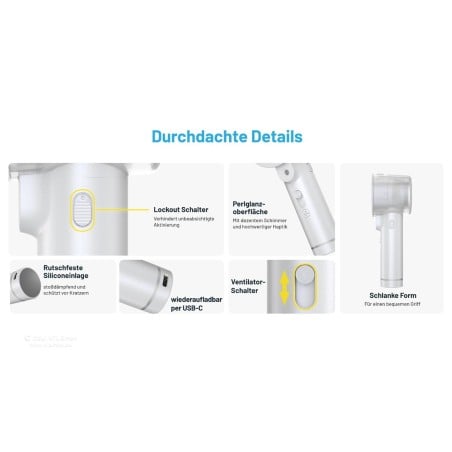 Details des Nitecore izzCool20 Pro Handventilators