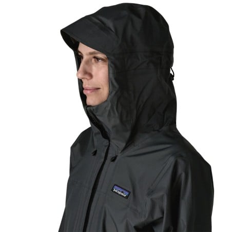 Patagonia Torrentshell 3L Rain Jacket Damen Black mit Helm kompatibler Kapuze