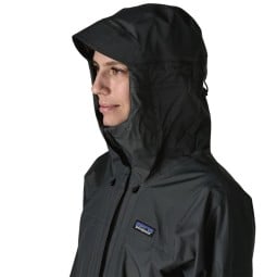 Patagonia Torrentshell 3L Rain Jacket Damen Black mit Helm kompatibler Kapuze