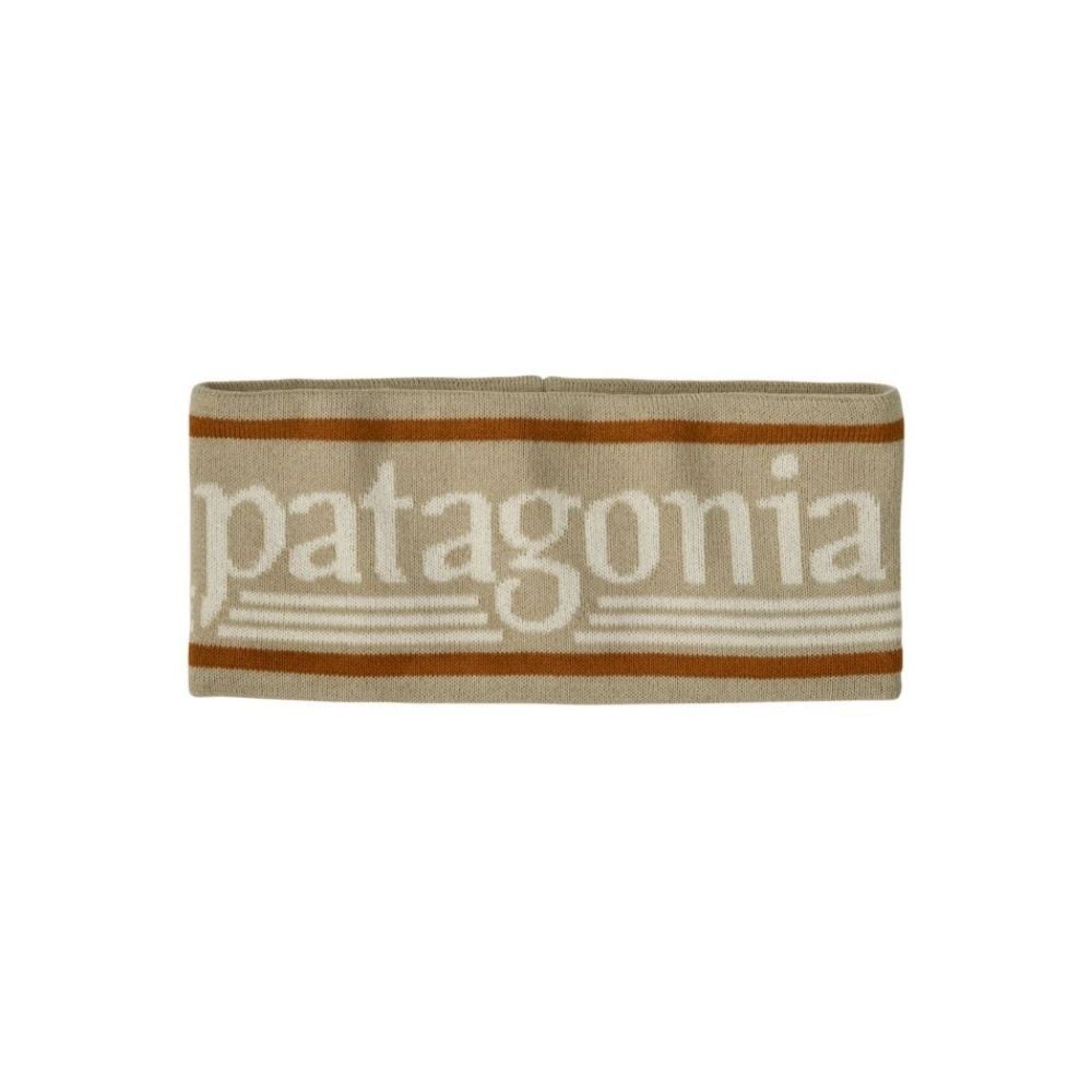 Patagonia Powder Town Headband Hut Tripper Logo: Weathered Stone