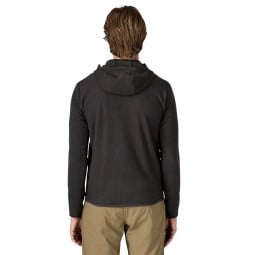 Patagonia R1 Air Full-Zip Hoody Black an Modell mit 185 cm in Gr. M Rückseite