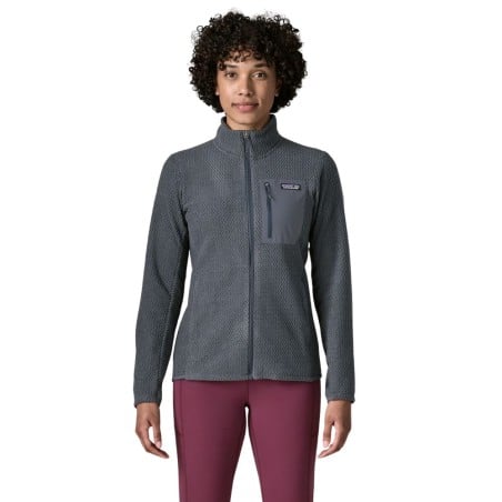 Patagonia R1 Air Jacket Damen Smolder Blue an Modell mit 174cm in Gr. S