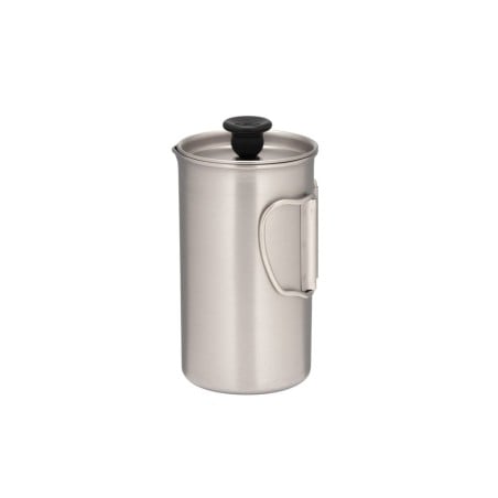 Snow Peak Titanium French Press mit eingeklappten Henkeln