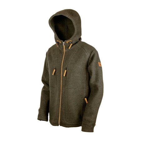 Steinkauz Lodenfleecejacke Kapuzenhuber Schiefer Herren Wolljacken