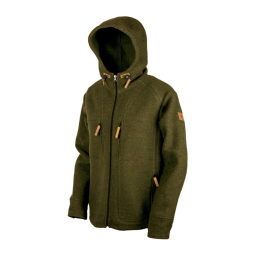 Steinkauz Lodenfleecejacke Kapuzenhuber Moosgrün Herren