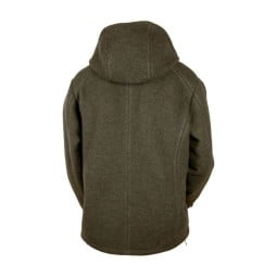 Steinkauz Lodenfleecejacke Kapuzenhuber Schiefer Rückseite