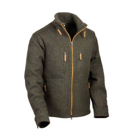 Steinkauz Lodenfleecejacke Kragenhuber Schiefer