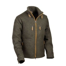 Steinkauz Lodenfleecejacke Kragenhuber Schiefer