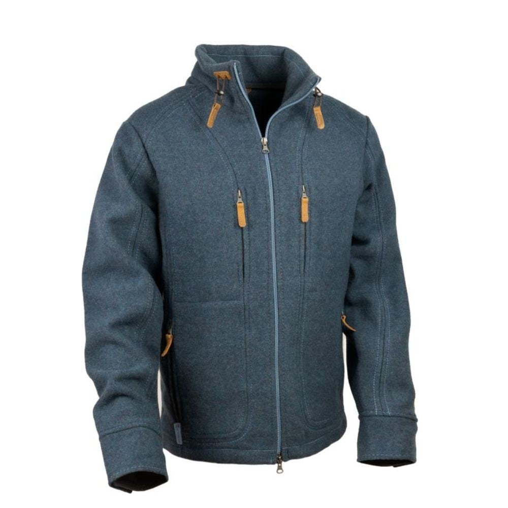 Steinkauz Lodenfleecejacke Kragenhuber Petrolblau