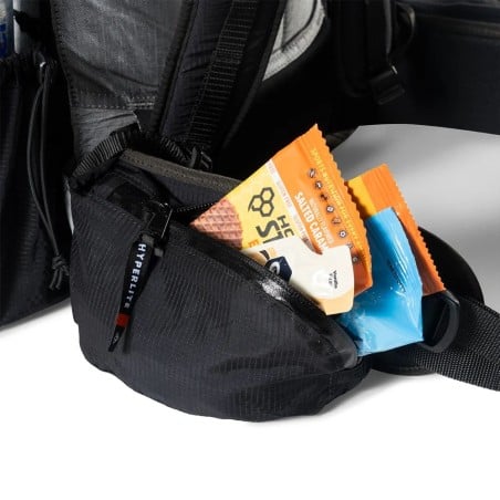 Hyperlite Mountain Gear Unbound 55 Rucksack Grey mit geräumigen Hüfttaschen - Riegel nicht im Lieferumfang enthalten.