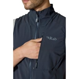 Rab Borealis Hoody Vest Beluga mit EInschubtasche für Kleinkram oder Handy