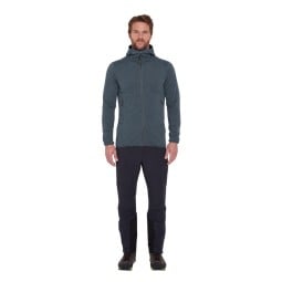 Rab Evolute Hoodie Fleecejacke Beluga an Model