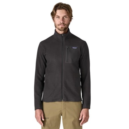 Patagonia R1 Air Jacket Black an Model in Gr. M bei Größe 185cm